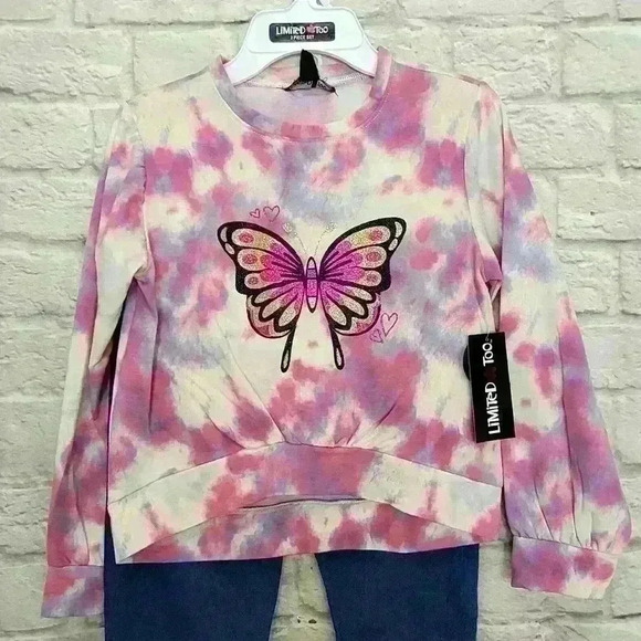 Limited Too Set Girls Sweatshirt blue jeans Sz 10 NEW - Picture 4 of 14